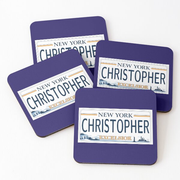 Item preview, Christopher Name Personalized New York Car License Plate designed and sold by Teetans.