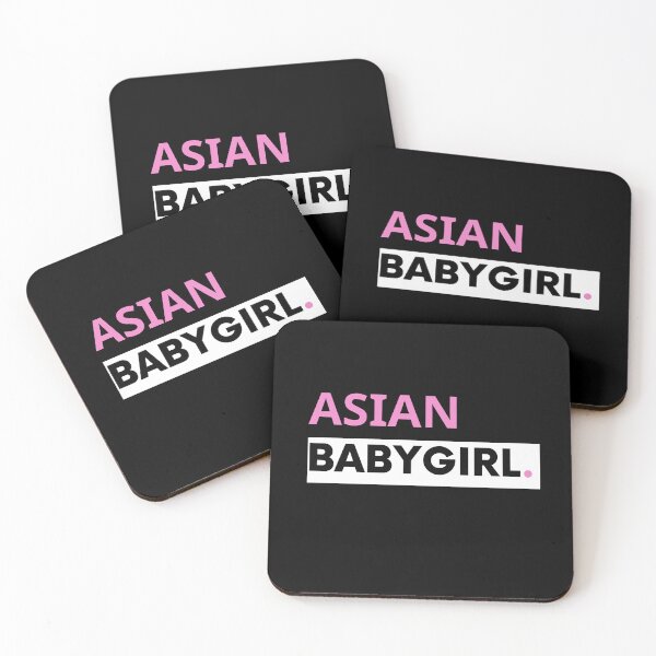 Item preview, Asian Baby Girl (White/Pink on Black) | ABG | Asian Baddie | Asian Cute Girl | Asian Baby Gift designed and sold by Daebakshop.