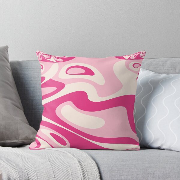 Item preview, 60's Retro Liquid Abstract Paisley Pattern in Pink and Cream designed and sold by MellowCat.