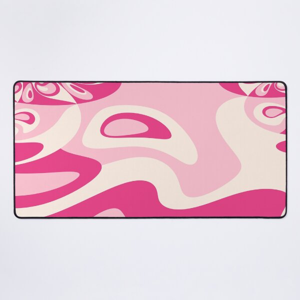Item preview, 60's Retro Liquid Abstract Paisley Pattern in Pink and Cream designed and sold by MellowCat.