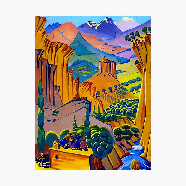 Mottled landscape by Martiros Sarian Photographic Print