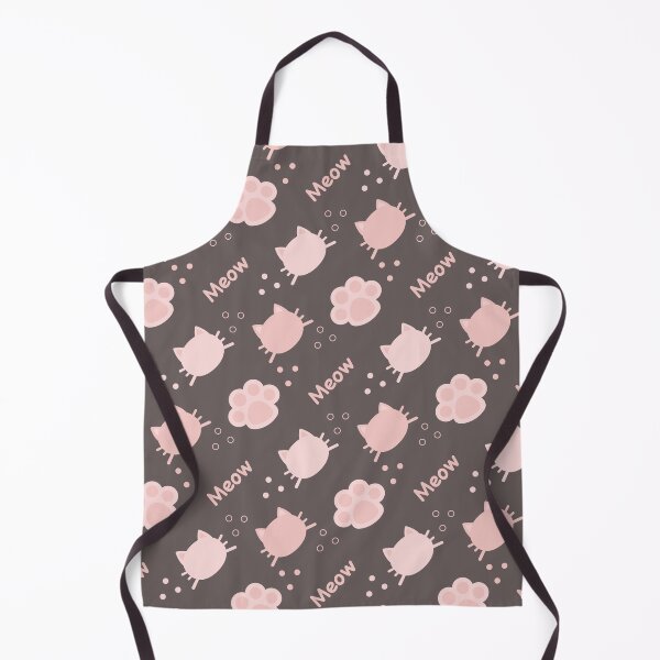 Item preview, Baby Pink Cat Meow in Grey Brown BG Animal Wall Paper Pattern designed and sold by Moyanana.