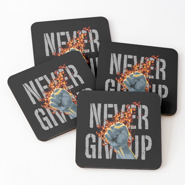 Item preview, Never give up - Typography Quote designed and sold by JohnVYD.