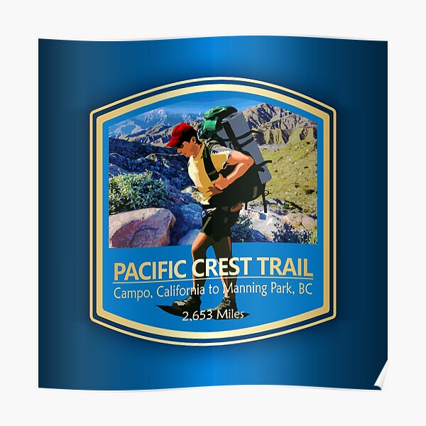 Pacific Crest Trail Pf Poster For Sale By Curranmorgan Redbubble