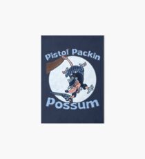 Pistol Packin Possum Art Board