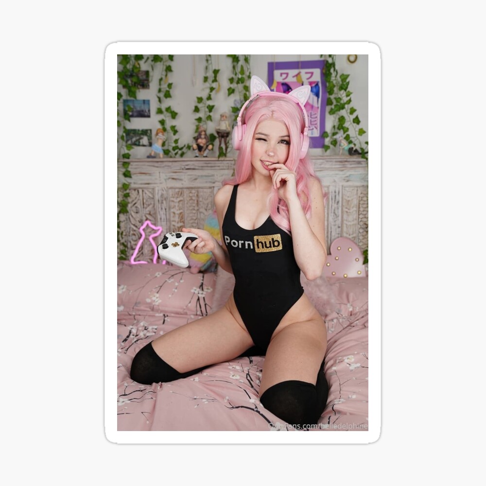 belle delphine in black bikini gamer girl