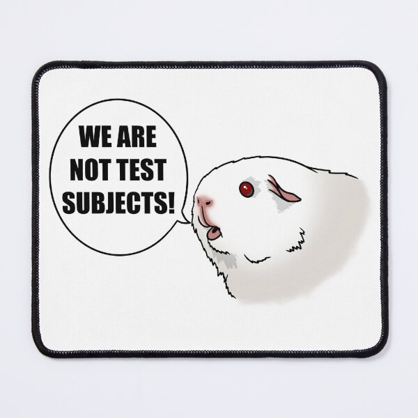 Aperçu de l'œuvre Nous ne sommes pas des sujets de test ! créée et vendue par KatsGuineapigs.