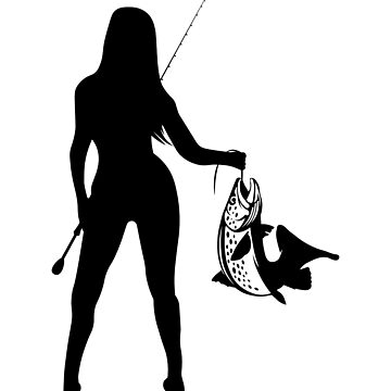 Sexy Girl Fishing - Women Trout Fishing  Sticker for Sale by