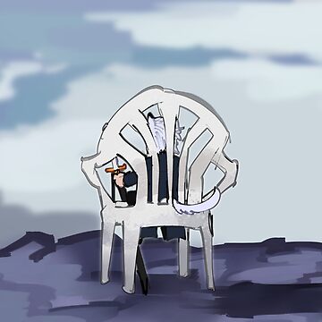 Kitty Vergil Chair Sticker for Sale by H0RRIBLE