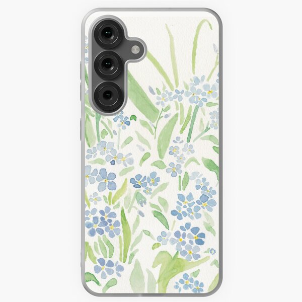 Forget Me Not Watercolor Samsung Galaxy Soft Case