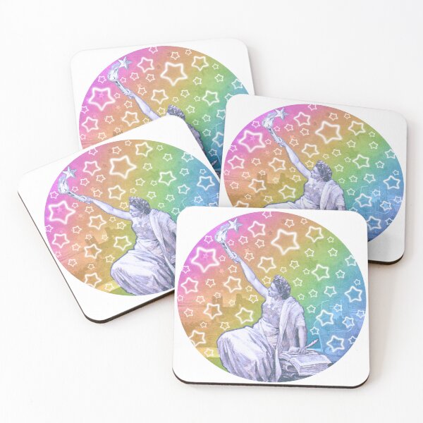 Item preview, Colorful Modernized Vintage Art with Stars and Rainbow  designed and sold by 6sensei.