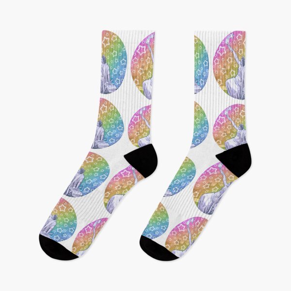 Item preview, Colorful Modernized Vintage Art with Stars and Rainbow  designed and sold by 6sensei.