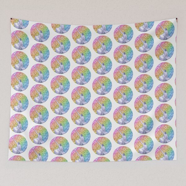 Item preview, Colorful Modernized Vintage Art with Stars and Rainbow  designed and sold by 6sensei.