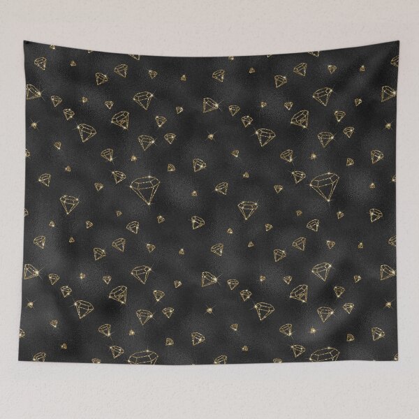 Item preview, Diamond Marble Black Gold Geometric Pattern Gift Premium Art Apparel Essential Motivation Inspiration Joy Mood  Funny Cat Halloween designed and sold by DesignByHeartUK.