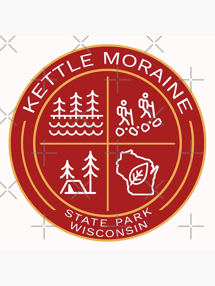 "Kettle Moraine State Park Heraldic Logo" Photographic Print by