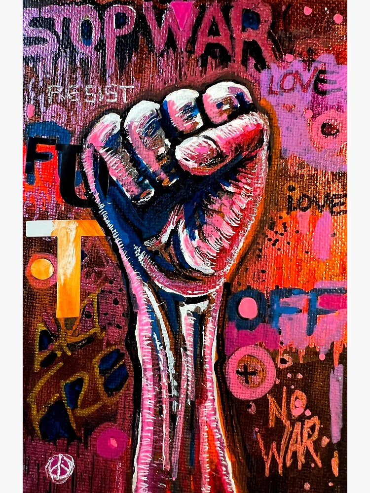 Thumbnail 3 of 3, Canvas Print, STOP WAR designed and sold by AllanLinder.