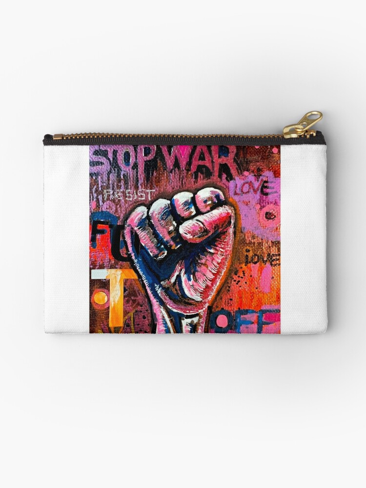 Zipper Pouch, STOP WAR designed and sold by AllanLinder