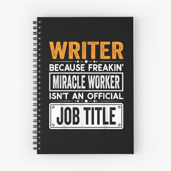 Item preview, writer Because Freaking Miracle Worker Isn’t an Official Job Title, writer Christmas Fathers Day shirt designed and sold by xlnv.