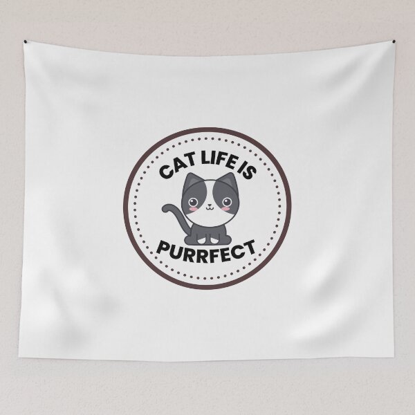 Item preview, cat life is purrfect designed and sold by DoraHappy.