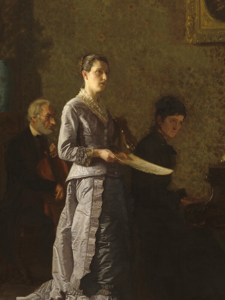 Singing a Pathetic Song Oil Painting by Thomas Eakins by podartist