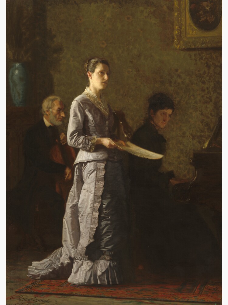 Singing a Pathetic Song Oil Painting by Thomas Eakins by podartist