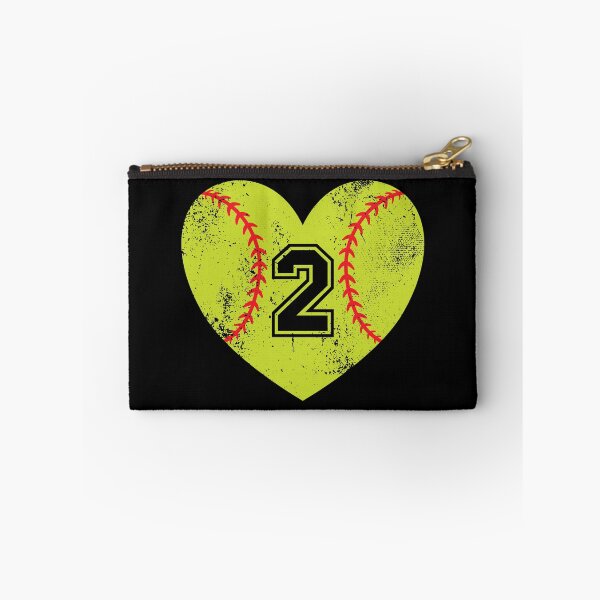 Item preview, Softball Heart Jersey Number 2 designed and sold by AdventureTee.