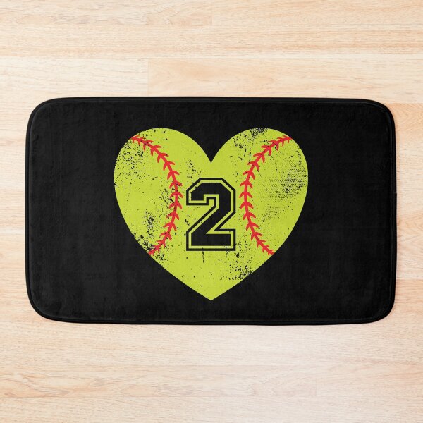 Item preview, Softball Heart Jersey Number 2 designed and sold by AdventureTee.