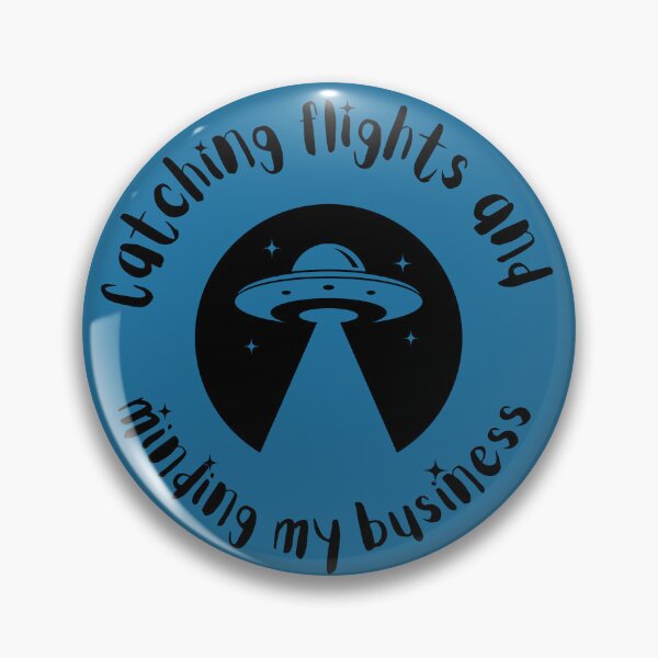 Item preview, Catching Flights And Minding My Business - UFO, Starry Night, Beam, Black, Blue Background designed and sold by AmbiguNation.