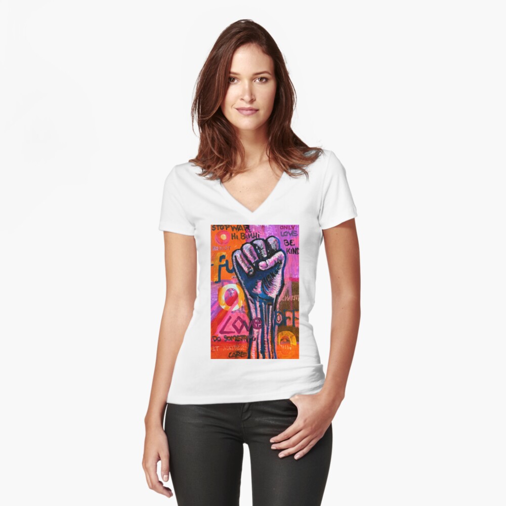 Item preview, Fitted V-Neck T-Shirt designed and sold by AllanLinder.