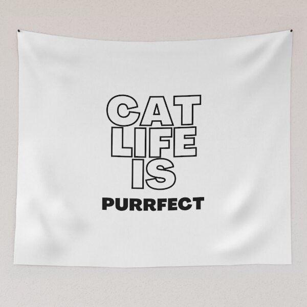Item preview, cat life is purrfect designed and sold by DoraHappy.