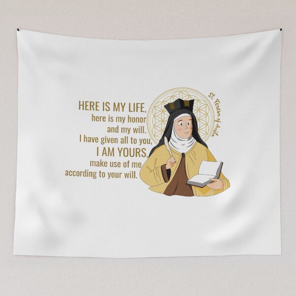 Item preview, Saint Teresa of Avila Prayer Quote designed and sold by ChapterAndMirth.