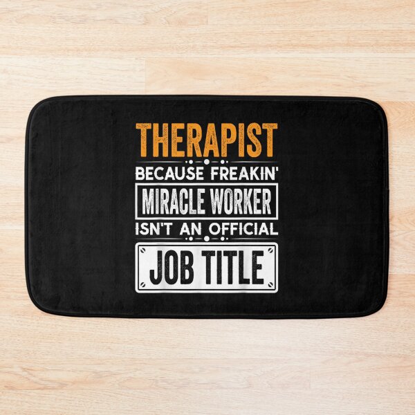 Item preview, therapist Because Freaking Miracle Worker Isn’t an Official Job Title, therapist Christmas Fathers Day shirt designed and sold by xlnv.
