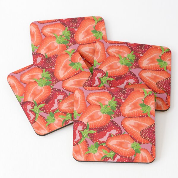 Item preview, Strawberries Print designed and sold by DreamFruit11.