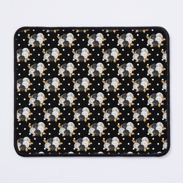Item preview, Black Gold Floral Flower Pattern Gift Premium Art Apparel Essential Motivation Inspiration Joy Mood  Funny Cat Halloween designed and sold by DesignByHeartUK.