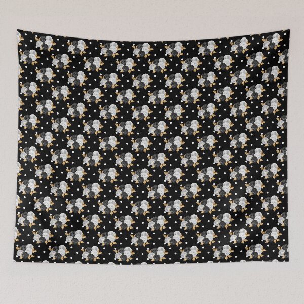 Artikelvorschau, Black Gold Floral Flower Pattern Gift Premium Art Apparel Essential Motivation Inspiration Joy Mood Funny Cat Halloween entworfen und verkauft von DesignByHeartUK.