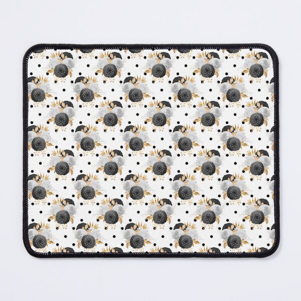 Item preview, Black Gold Floral Flower Pattern Gift Premium Art Apparel Essential Motivation Inspiration Joy Mood Funny Cat Halloween designed and sold by DesignByHeartUK.