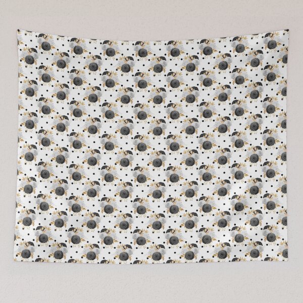 Artikelvorschau, Black Gold Floral Flower Pattern Gift Premium Art Apparel Essential Motivation Inspiration Joy Mood Funny Cat Halloween entworfen und verkauft von DesignByHeartUK.