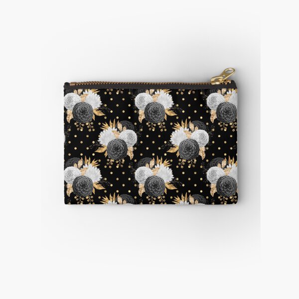 Item preview, Black Gold Floral Flower Pattern Gift Premium Art Apparel Essential Motivation Inspiration Joy Mood  Funny Cat Halloween designed and sold by DesignByHeartUK.