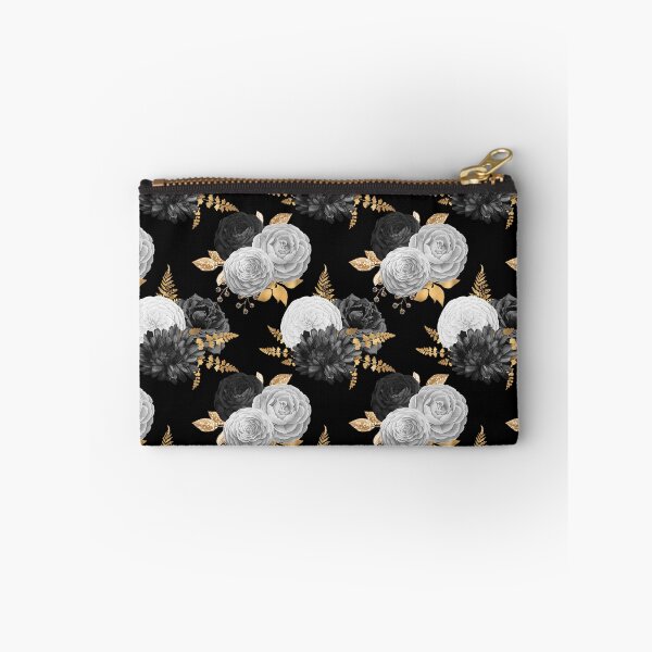 Item preview, Black Gold Floral Flower Pattern Gift Premium Art Apparel Essential Motivation Inspiration Joy Mood  Funny Cat Halloween designed and sold by DesignByHeartUK.