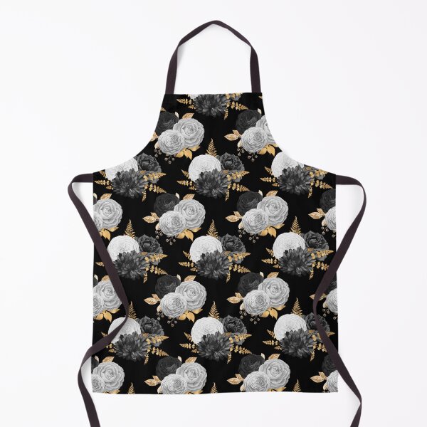 Item preview, Black Gold Floral Flower Pattern Gift Premium Art Apparel Essential Motivation Inspiration Joy Mood Funny Cat Halloween designed and sold by DesignByHeartUK.