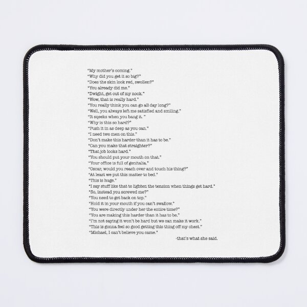 Item preview, Every That's What She Said From The Office designed and sold by Shayli Kipnis.