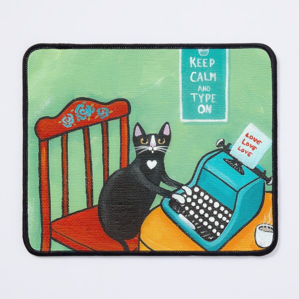 A Typed Note From the Cat Mouse Pad