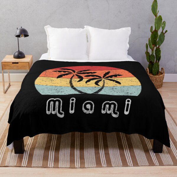 Aperçu de l'œuvre Miami FL Vintage 70s Rétro BeachThrowback Design créée et vendue par bitstudio.