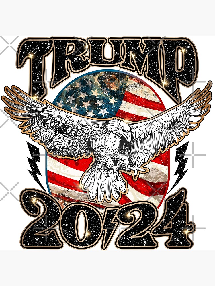 "Trump 2024 American Flag Eagle" Poster for Sale by fezztee Redbubble