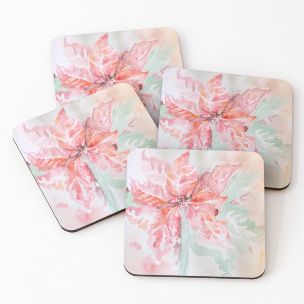 Item preview, Watercolor poinsettia designed and sold by JuniperMT.