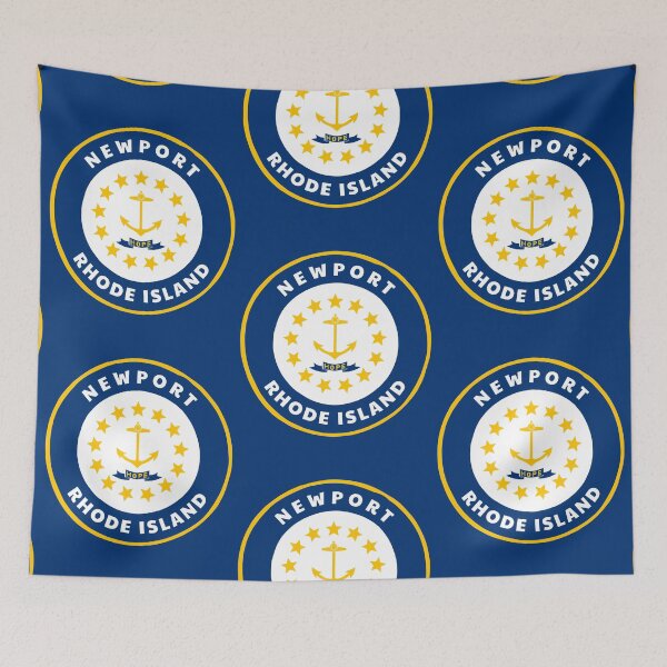 Artikelvorschau, Newport Rhode Island Flag State Badge Roundlet RI Pride entworfen und verkauft von palmettodigital.