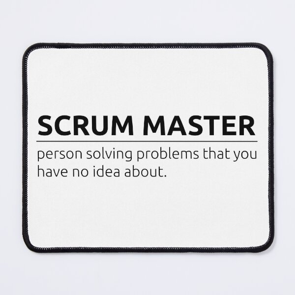 Item preview, Who is scrum master? designed and sold by BeepBoopDesigns.