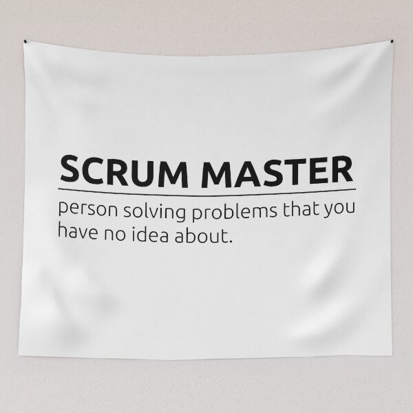 Item preview, Who is scrum master? designed and sold by BeepBoopDesigns.