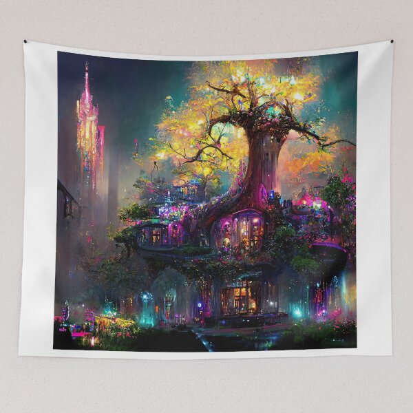 Item preview, Fae Realm Tree City designed and sold by electricxbunny.