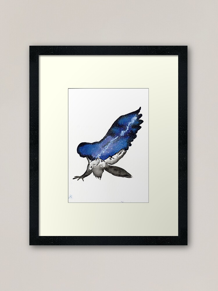 Alternate view of Midnight Galaxy Owl Framed Art Print